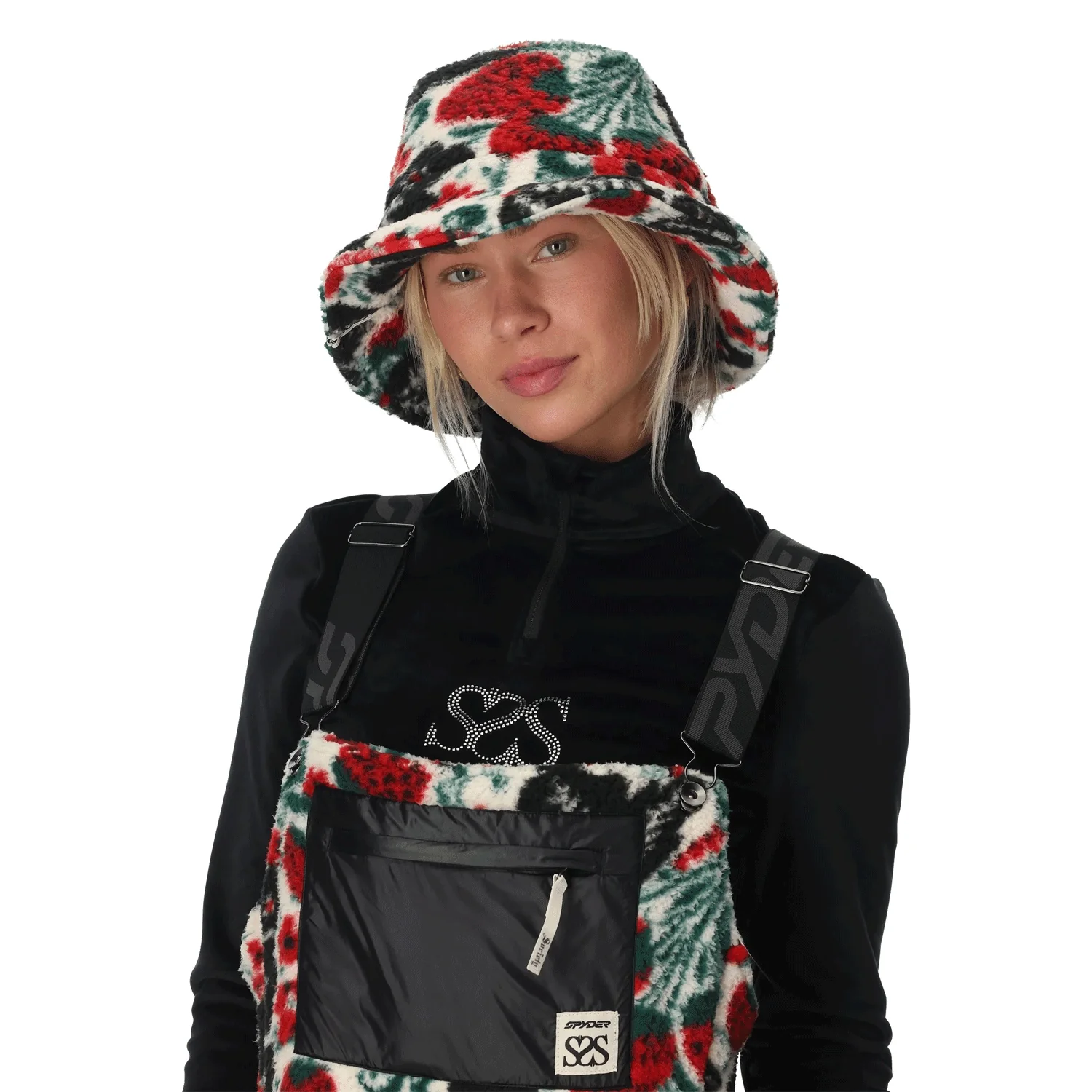 Spyder Society Fleece Bucket Hat Society Racing Green