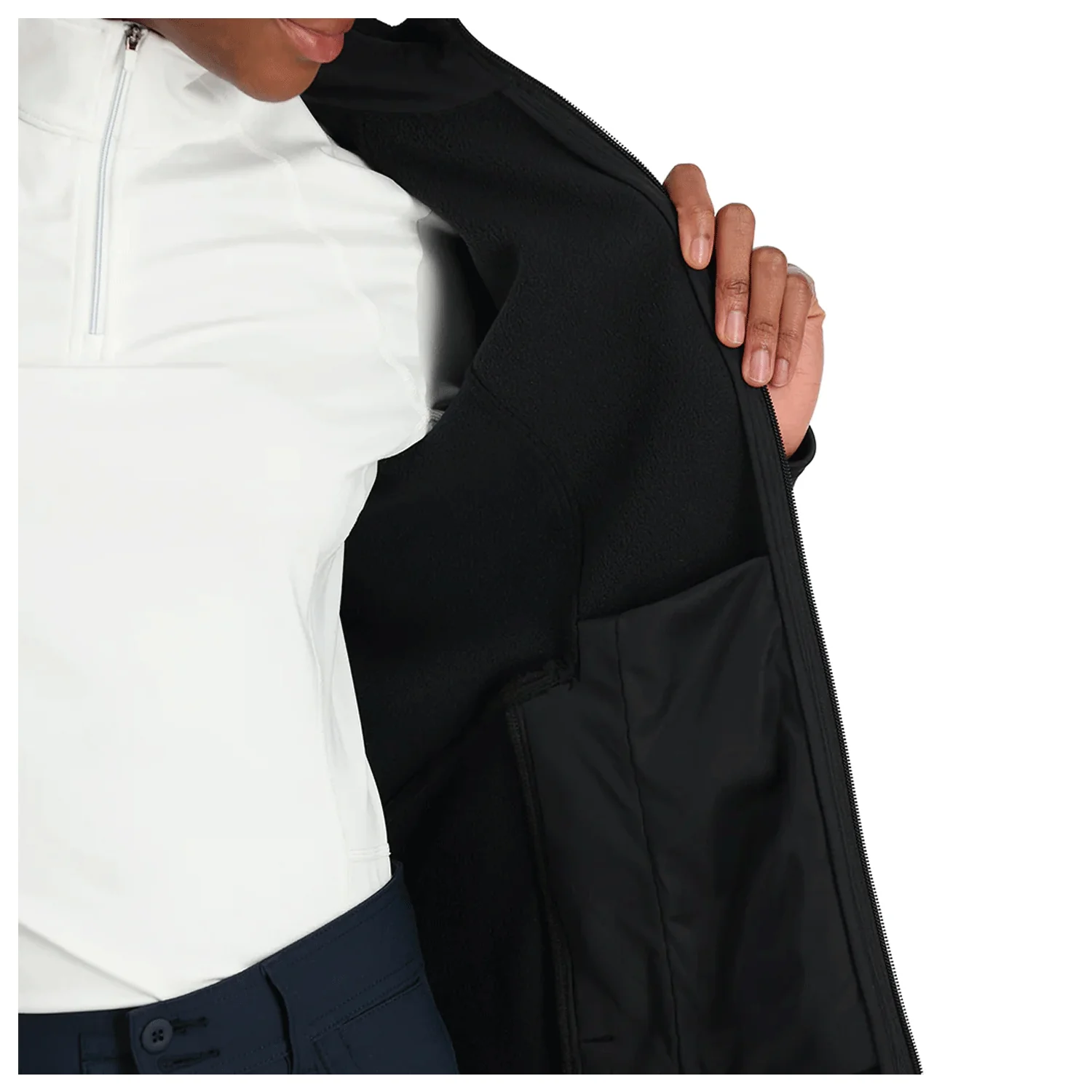Spyder Women's Bandita Zip Sweater Black - Image 3