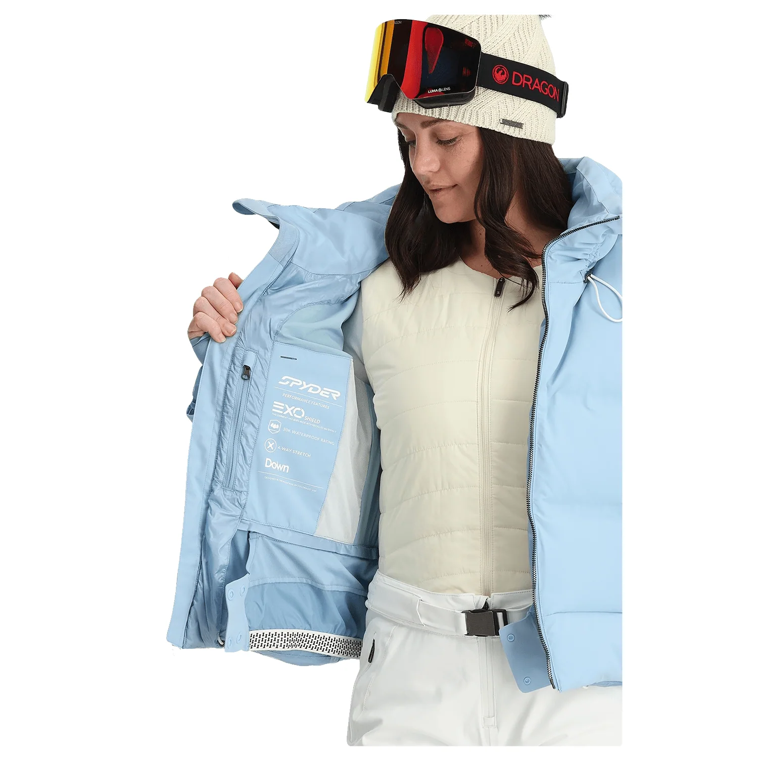 Spyder Women's Falline Down Jacket 2025 Blue Drift - Image 3