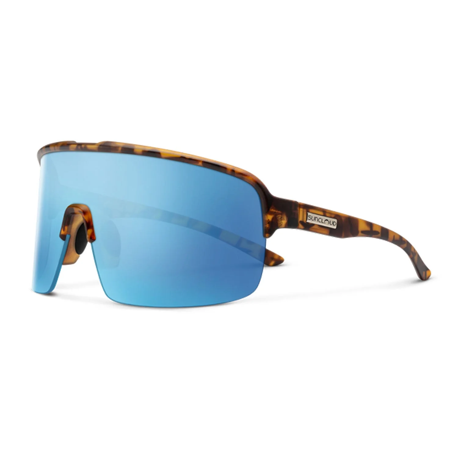 Suncloud Amplify Sunglasses Matte Tortoise/Polarized Aqua Mirror