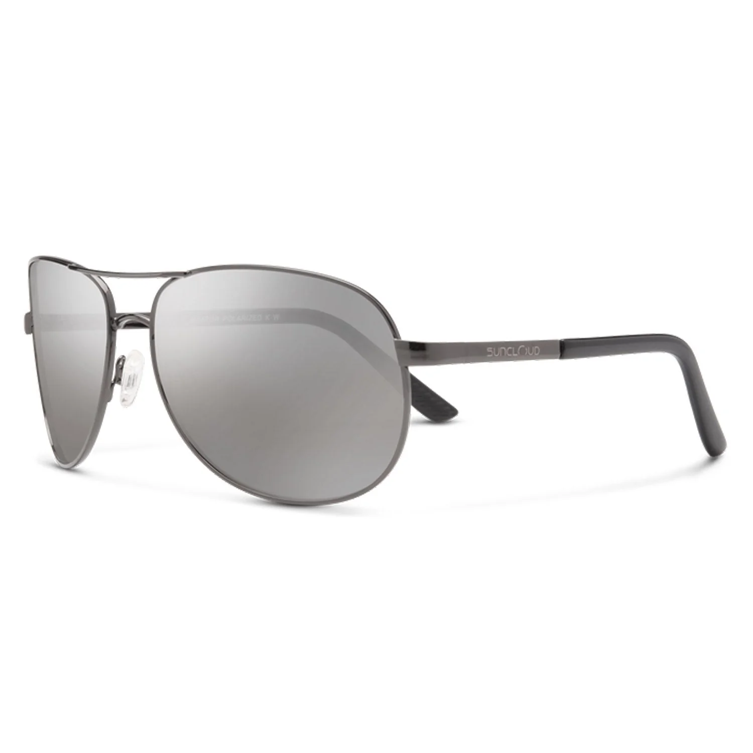 Suncloud Aviator Sunglasses Gunmetal/Polarized Silver Mirror