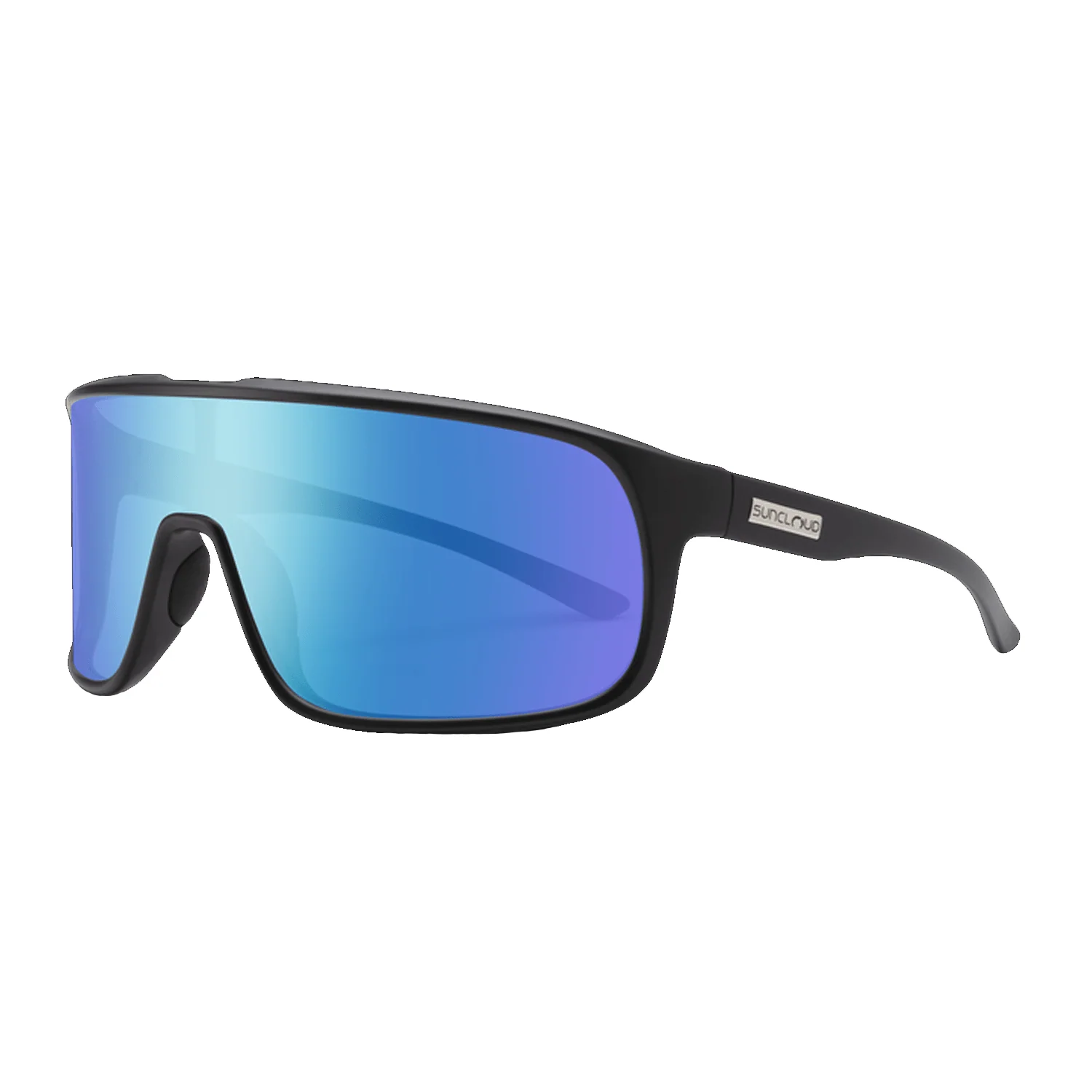 Suncloud Double Up Sunglasses Matte Black/Polar Blue Mirror