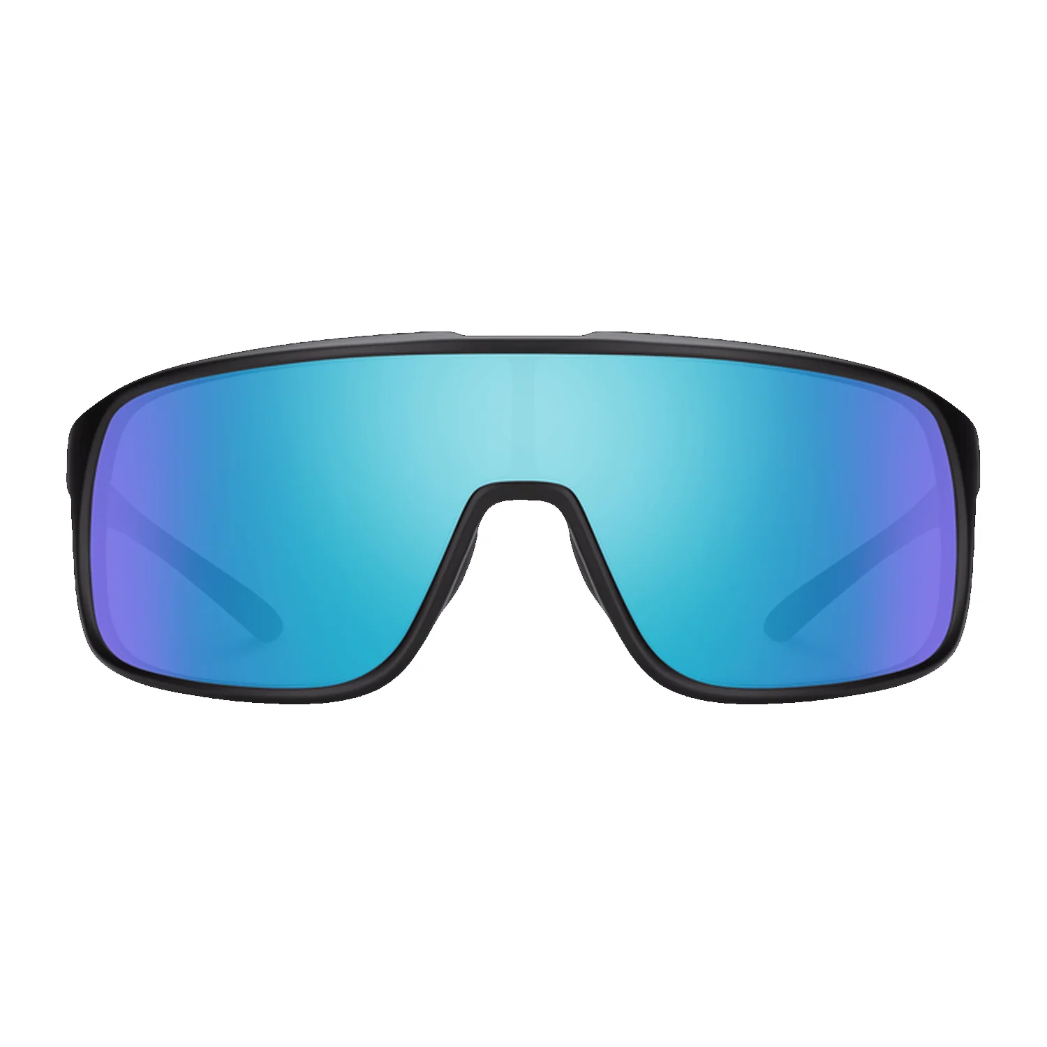 Suncloud Double Up Sunglasses Matte Black/Polar Blue Mirror - Image 2