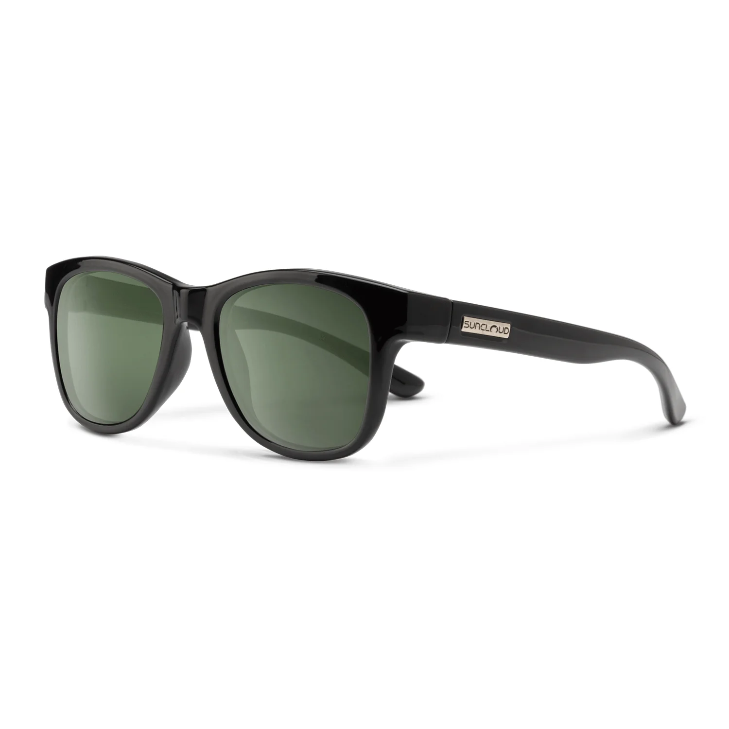 Suncloud Leeway Sunglasses Black/Polarized Gray Green
