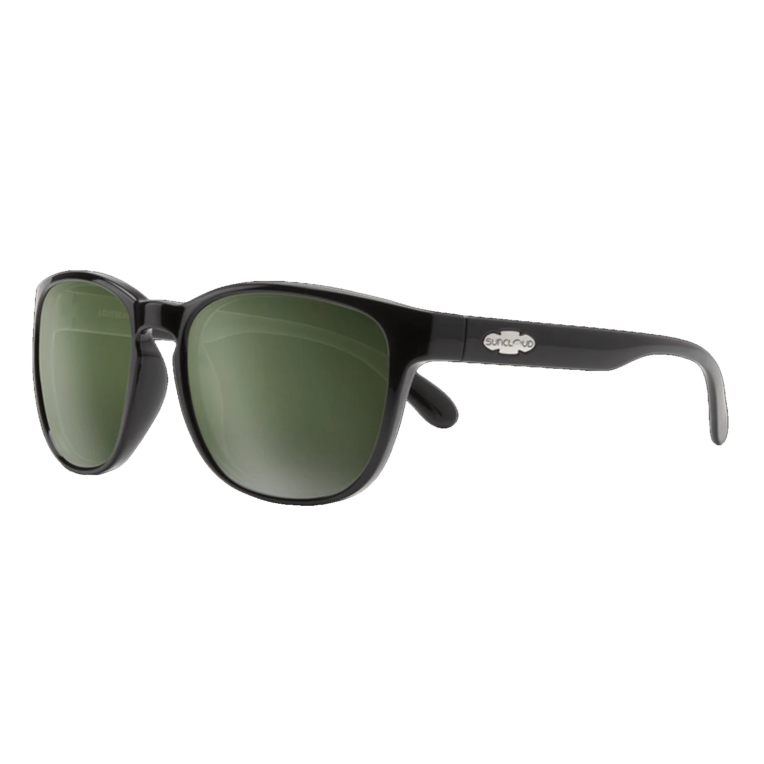 Suncloud Loveseat Sunglasses Black/Polar Gray Green