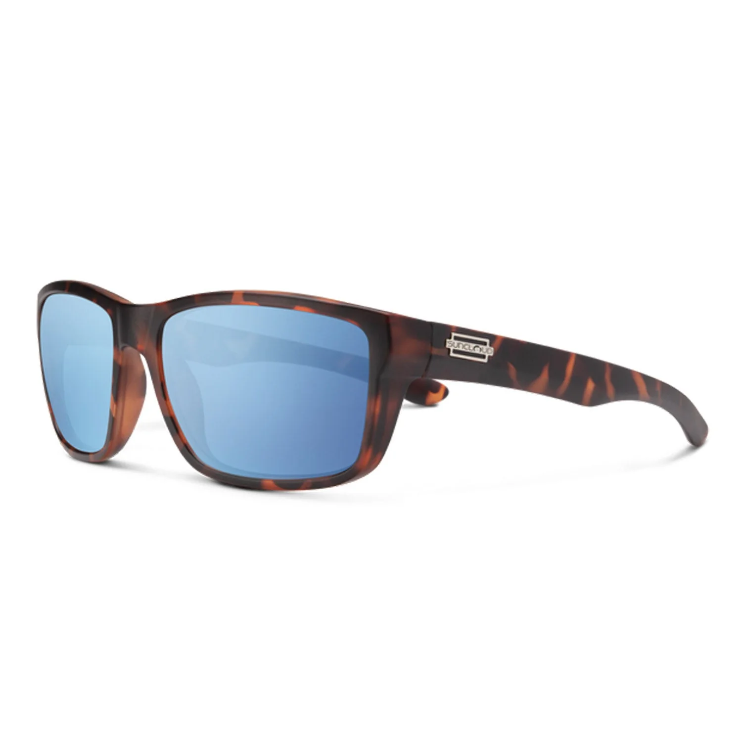Suncloud Mayor Sunglasses Matte Tortoise/Polarized Aqua Mirror