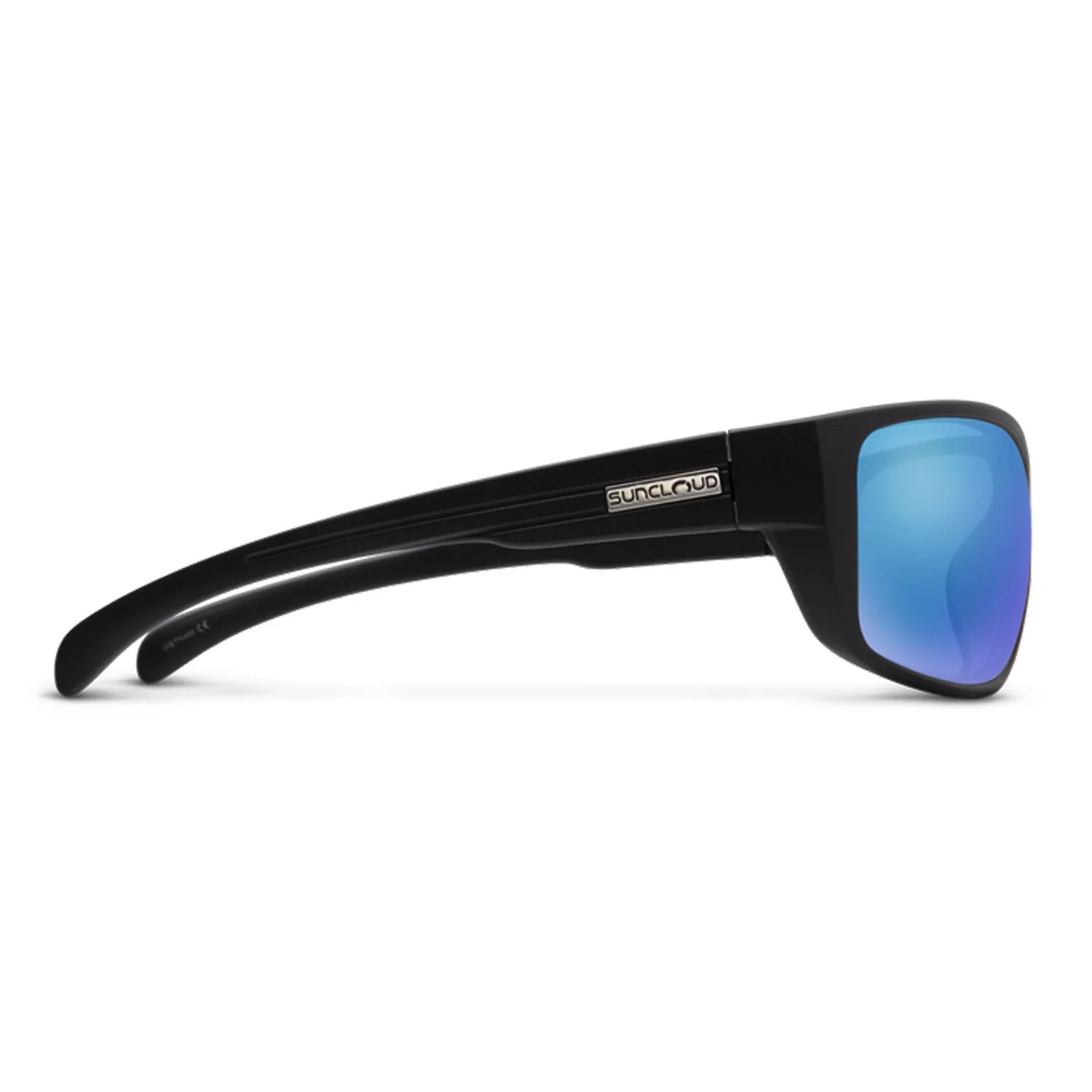 Suncloud Milestone Sunglasses Matte Black/Polarized Blue Mirror - Image 3