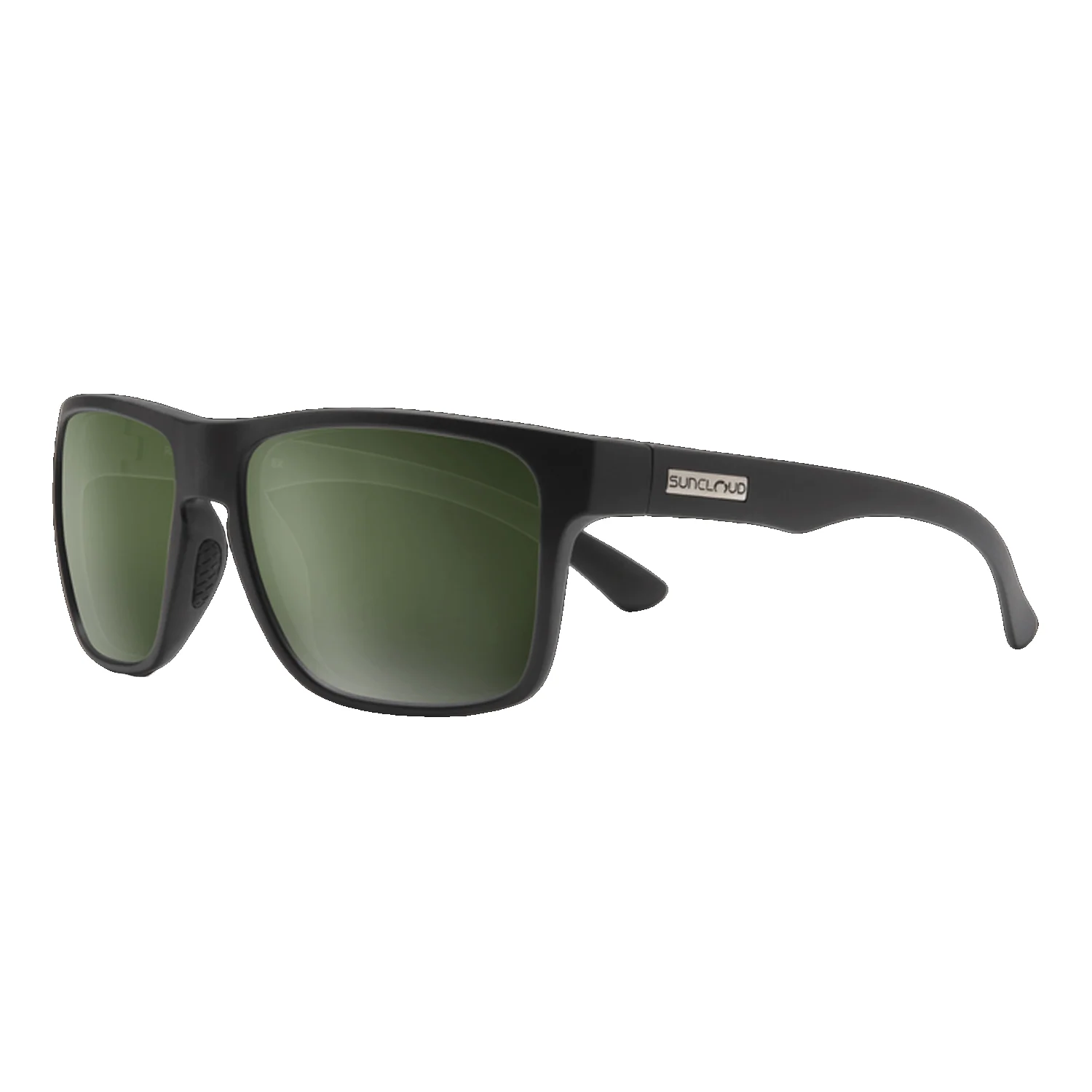 Suncloud Rambler Sunglasses Matte Black/Polar Gray Green