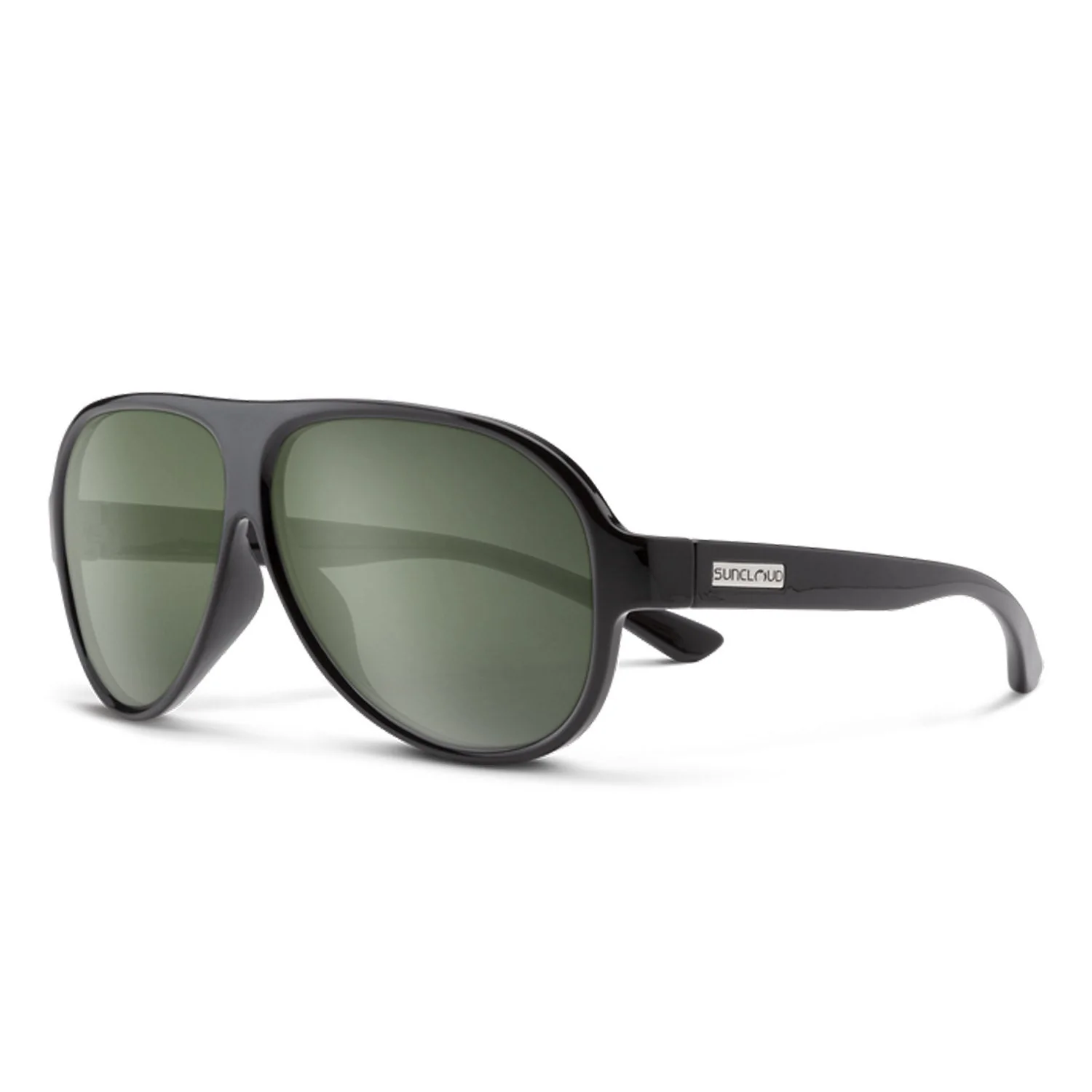 Suncloud Rooney Sunglasses Black/Polarized Gray Green