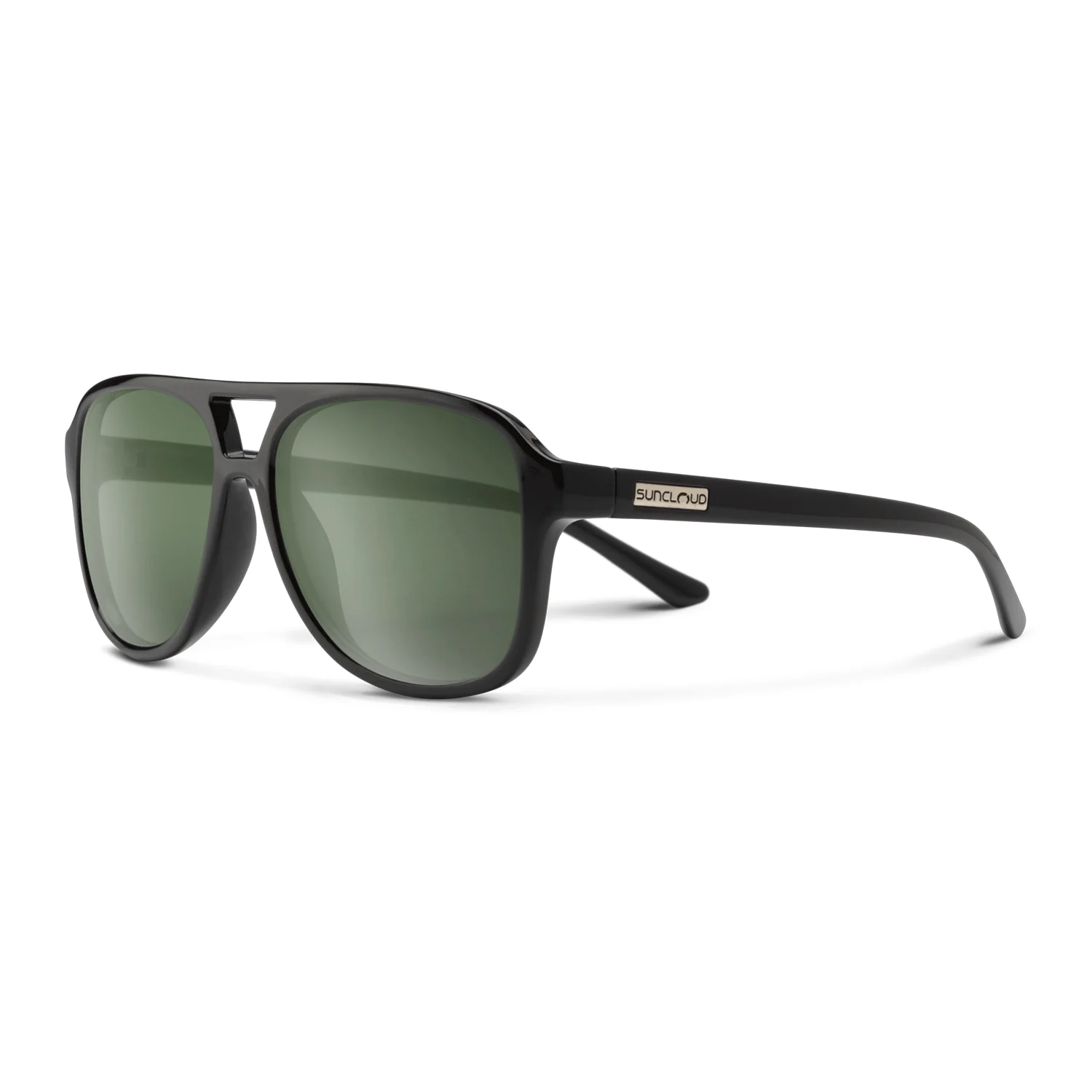 Suncloud Sandy Sunglasses Black/Polarized Gray Green