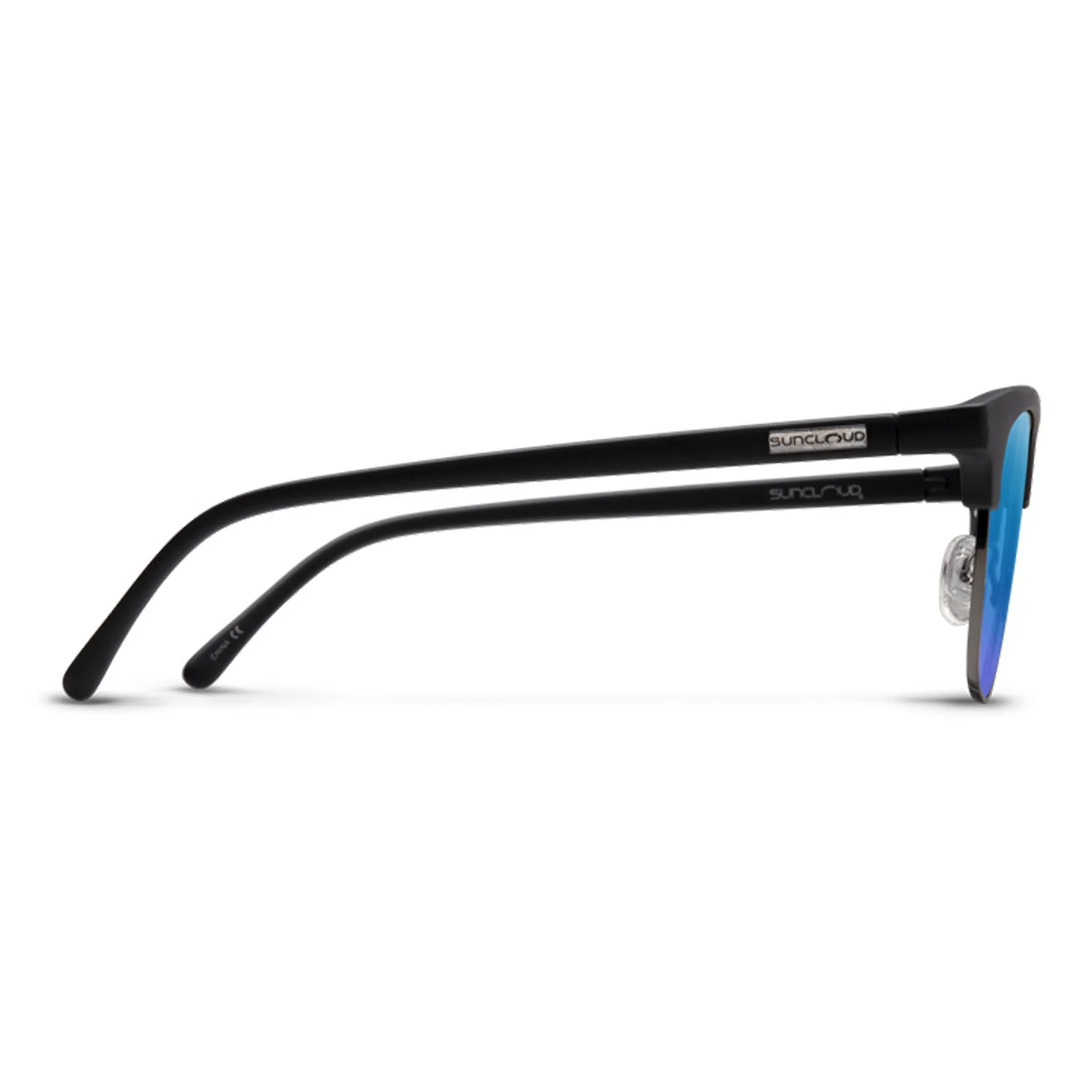 Suncloud Step Out Sunglasses Matte Black/Polarized Blue Mirror - Image 3