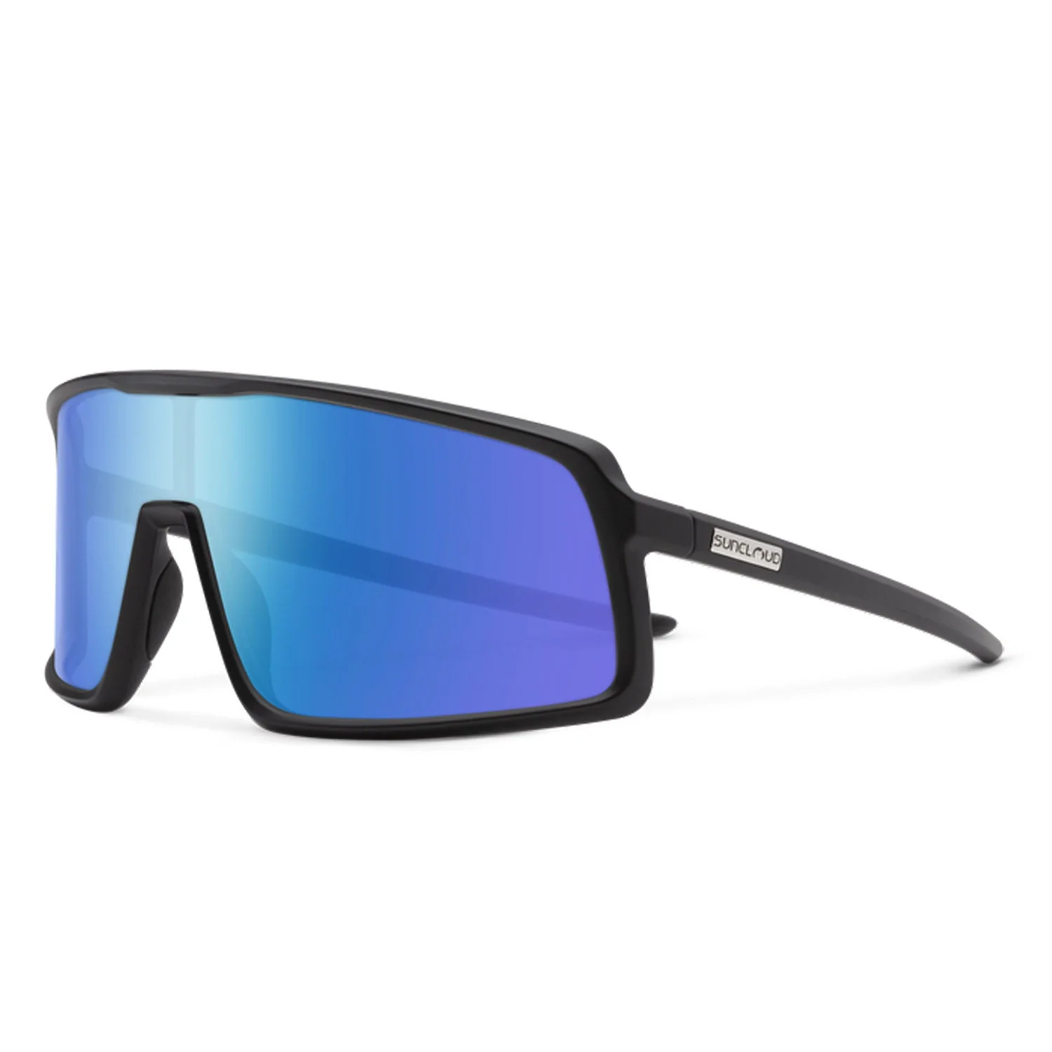 Suncloud Upshot Sunglasses Matte Black/Polarized Blue Mirror