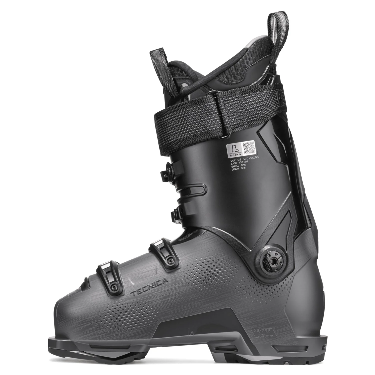 Tecnica Mach BOA MV 100 Ski Boot 2026 Race Grey - Image 3