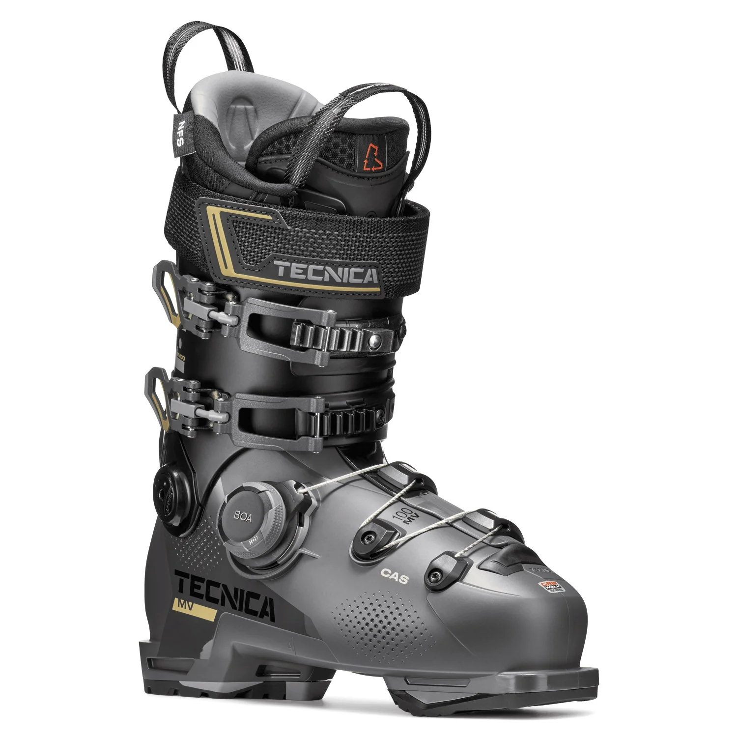 Tecnica Mach BOA MV 100 Ski Boot 2026 Race Grey - Image 5