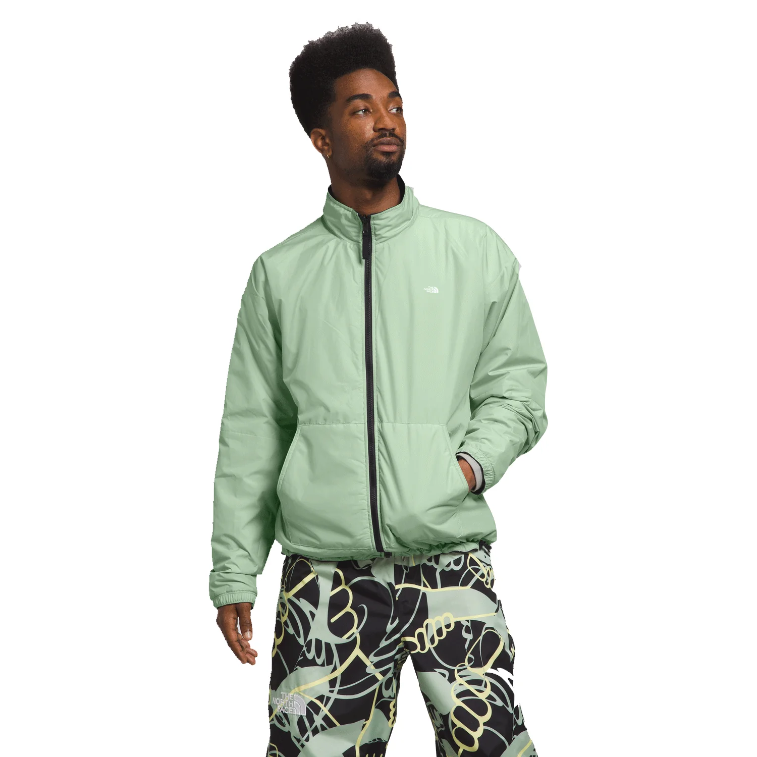 The North Face Afterburner Jacket 2024 TNF Black/Misty Sage - Image 2