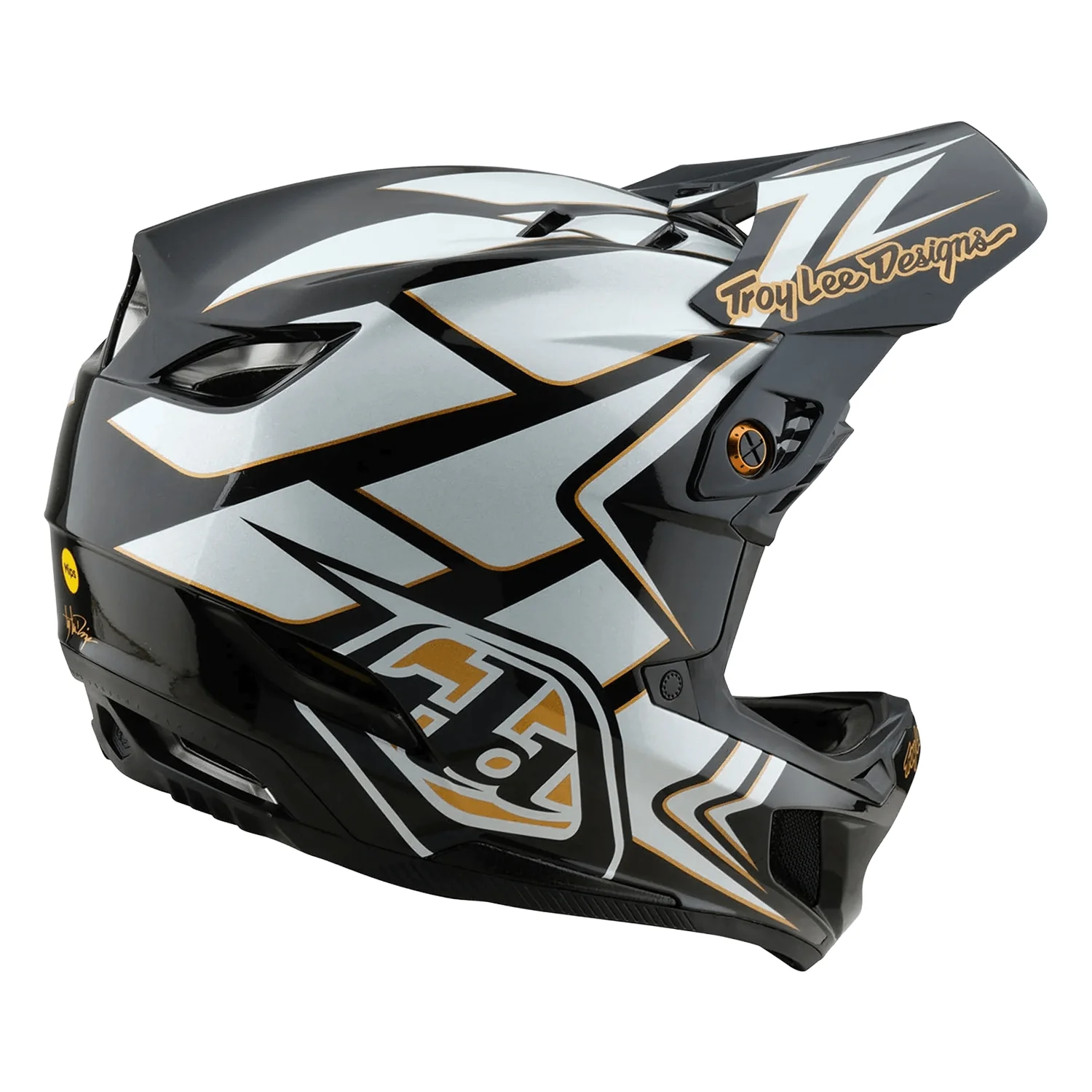 Troy Lee Designs D4 Composite MIPS Helmet Ghostwing White - Image 2