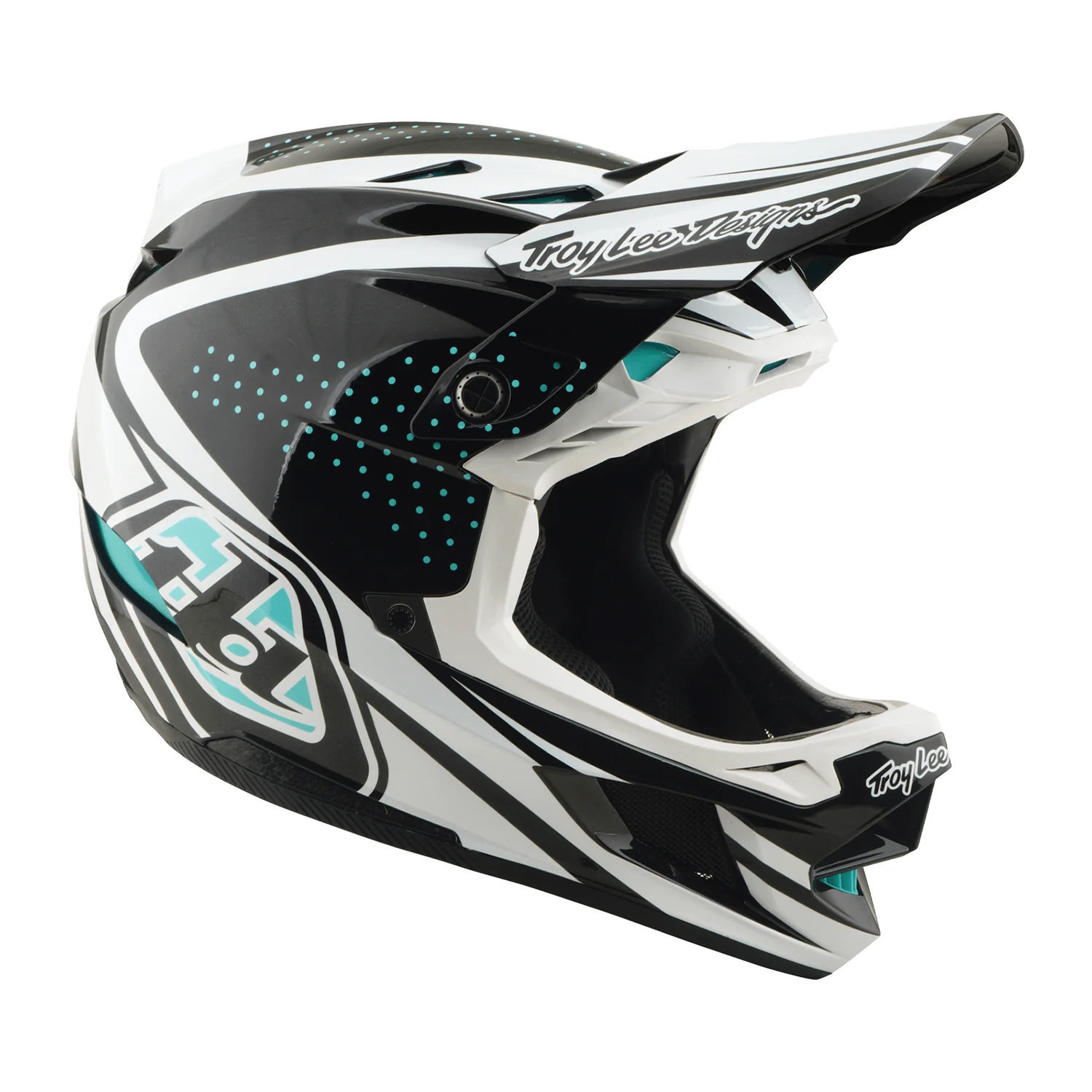 Troy Lee Designs D4 Polyacrylite MIPS Helmet Charcoal/White