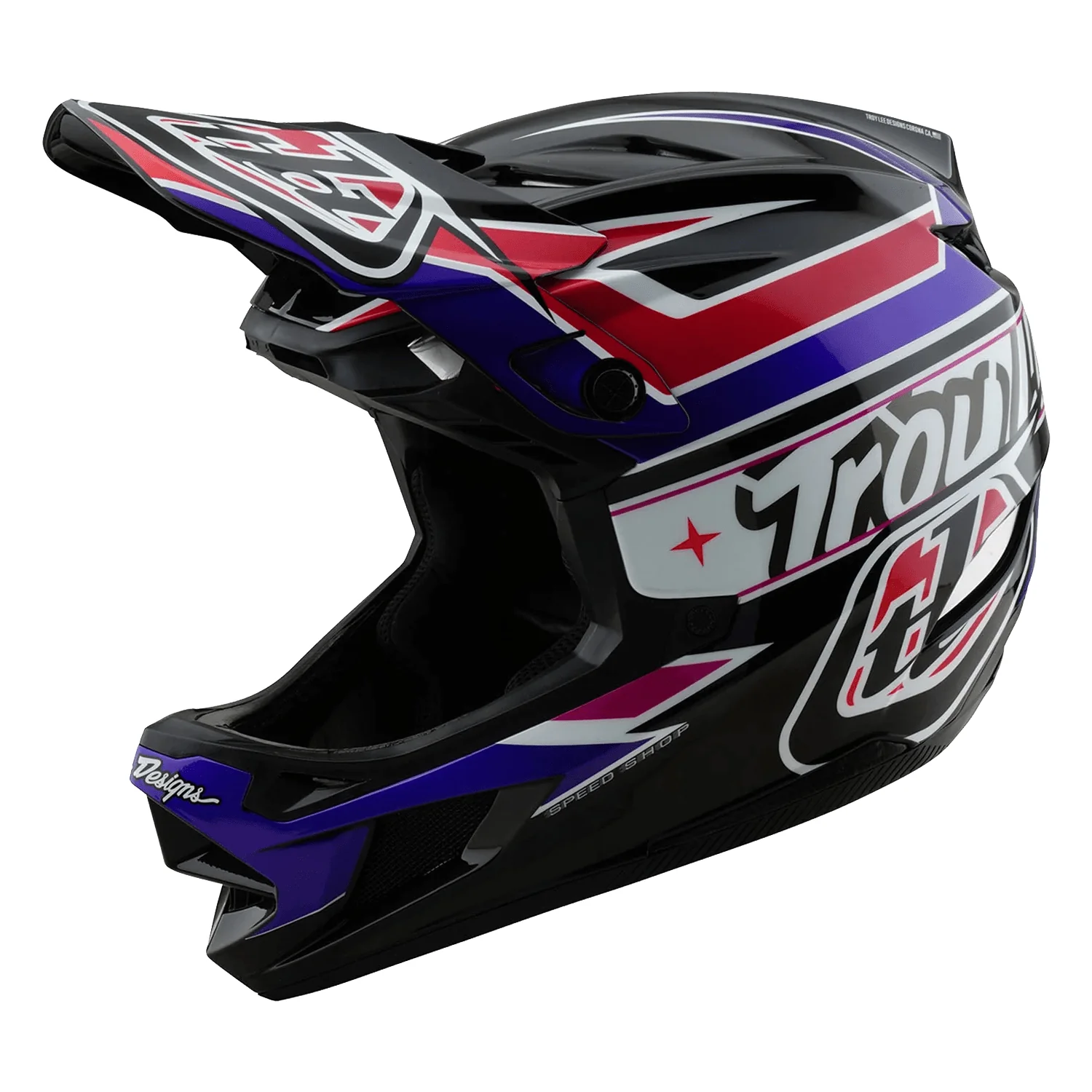 Troy Lee Designs D4 Polyacrylite MIPS Helmet Linear Black