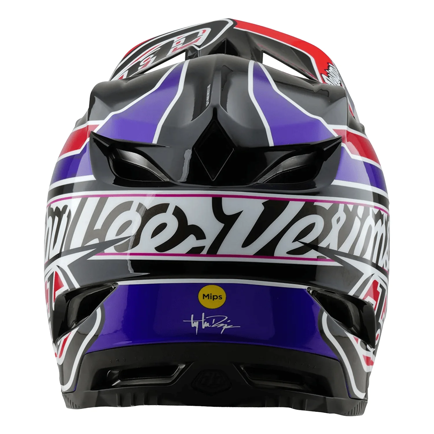 Troy Lee Designs D4 Polyacrylite MIPS Helmet Linear Black - Image 2