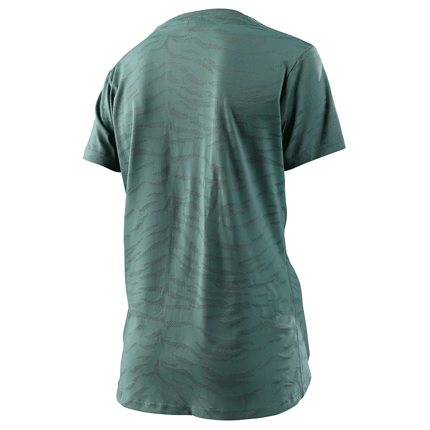 Troy Lee Women's Lilium S/S Jersey Tiger Jacquard Steel Green - Image 3