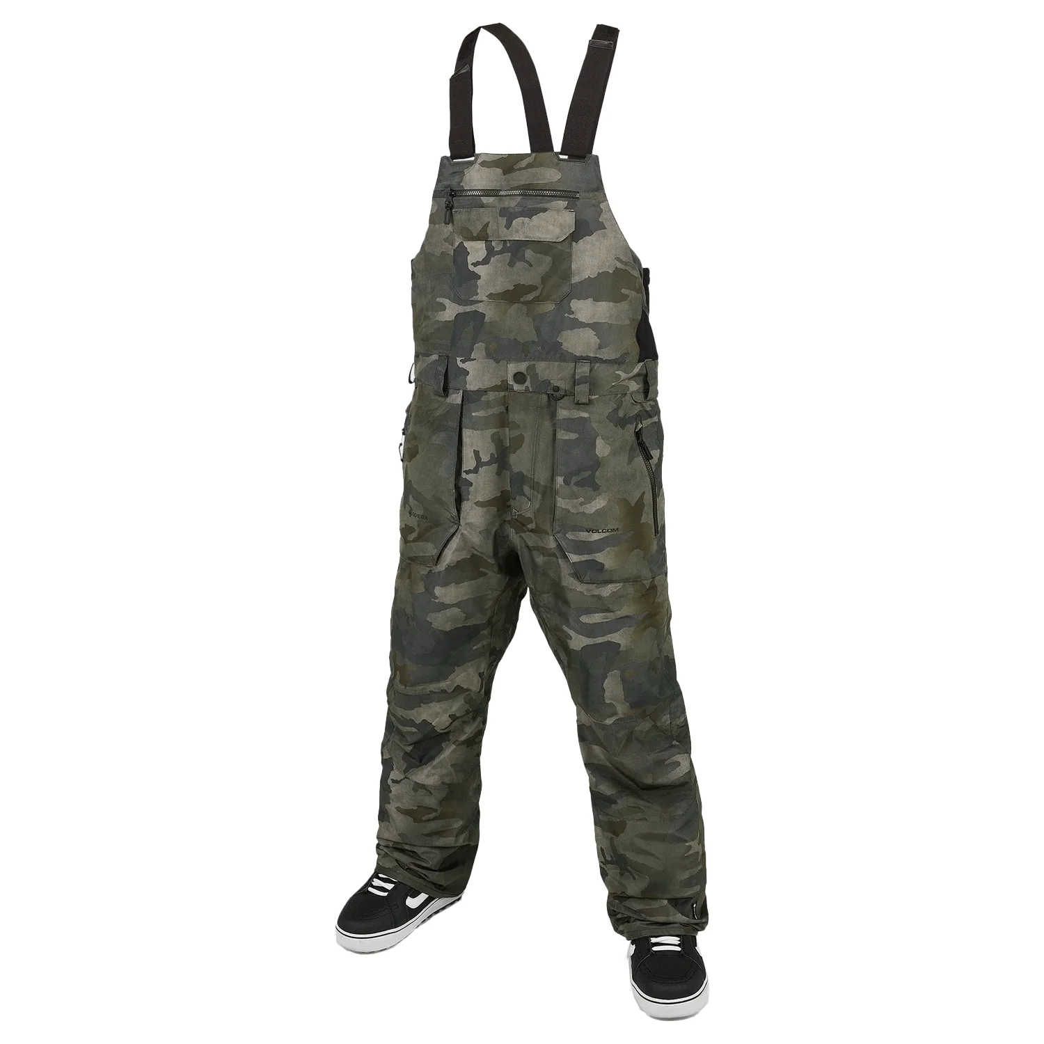 Volcom Men's Rain Gore-tex Overall Bib Pant 2024 Cloudwash Camo