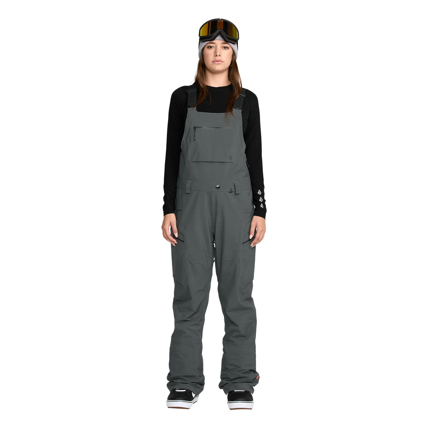 Volcom Women's Ash Stretch Gore-tex Bib Overall 2026 Dark Grey