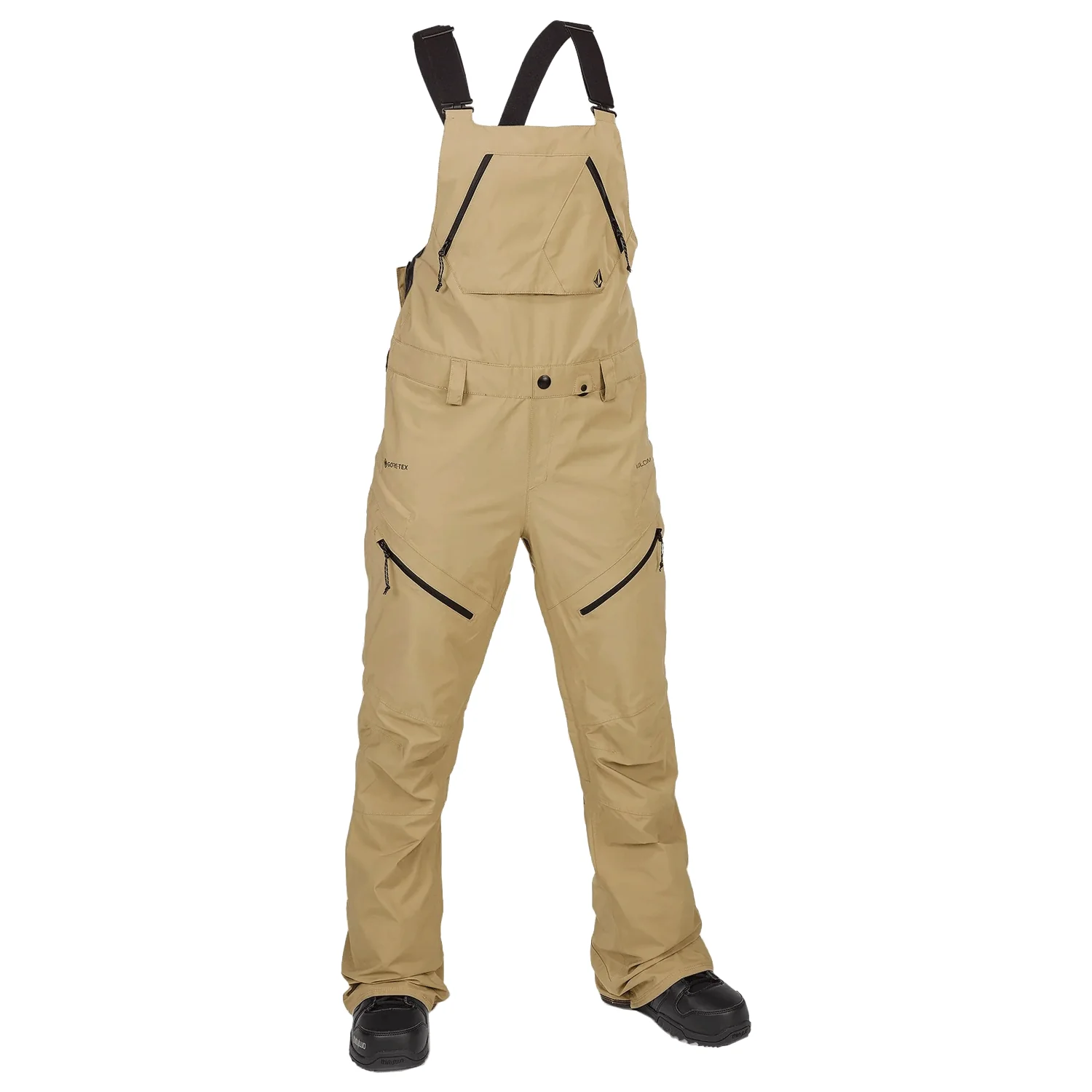 Volcom Women's Elm Stretch Gore-tex Overall Bib Pant 2024 Dark Khaki