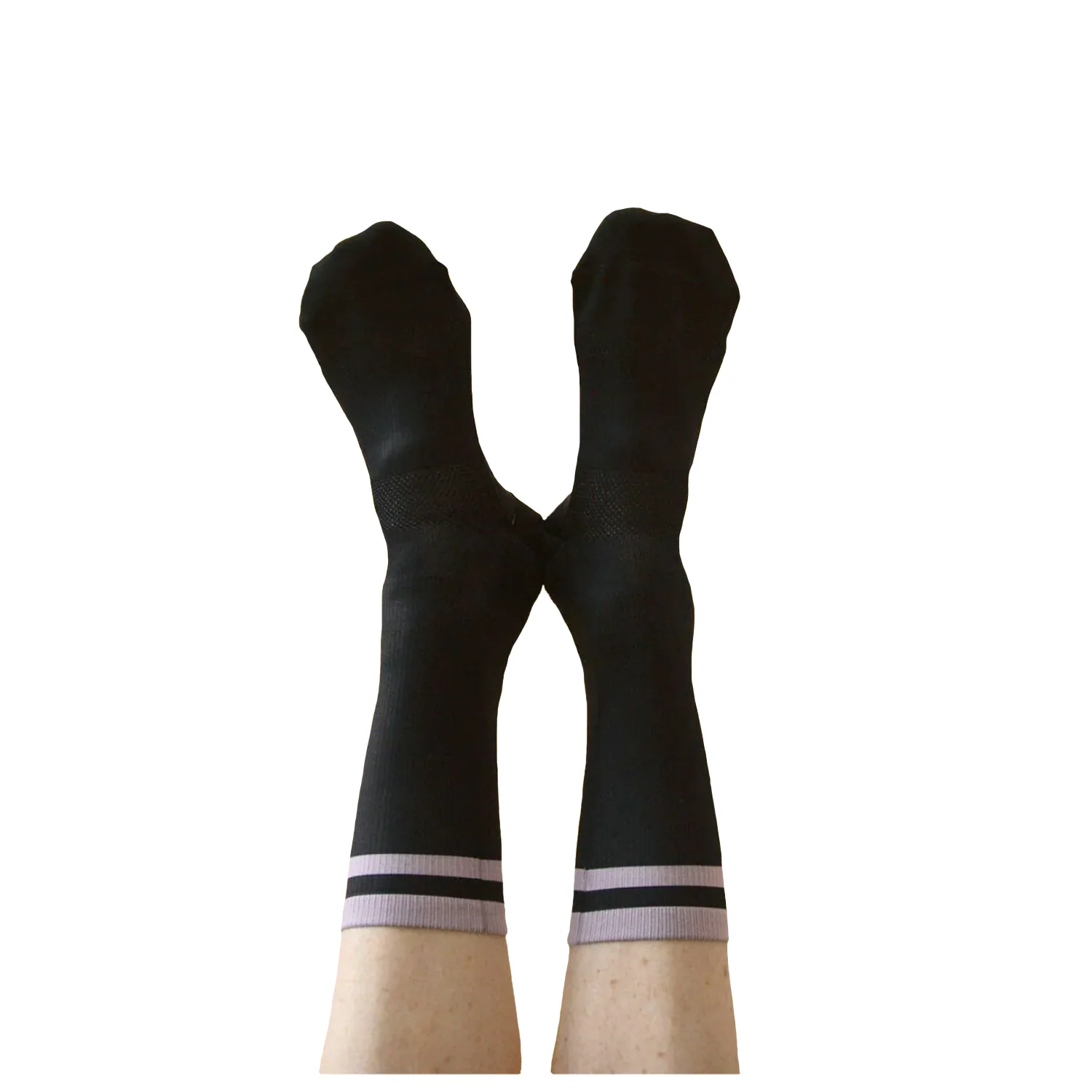 Samsara Women's Sock Black Stripe/Pink Heart - Image 2
